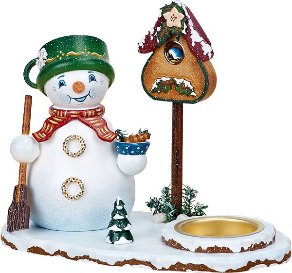 Hubrig Volkskunst Räucherwichtel Schneemann mit Teelicht Hubrig Volkskunst Räucherwichtel Schneemann mit Teelicht