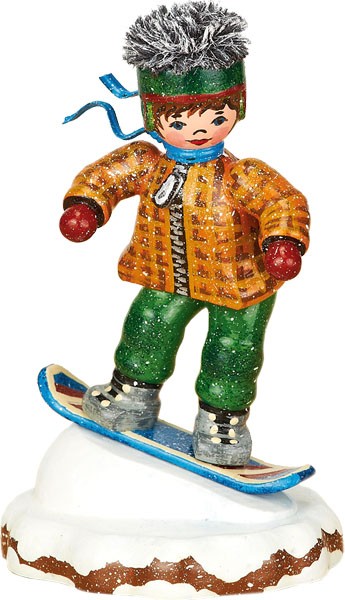 Hubrig Volkskunst Winterkinder - Snowboardfahrer Hubrig Volkskunst Winterkinder - Snowboardfahrer