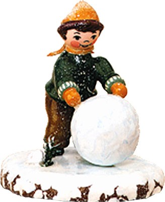 Hubrig Volkskunst Winterkinder - Junge mit Schneekugel Hubrig Volkskunst Winterkinder - Junge mit Schneekugel