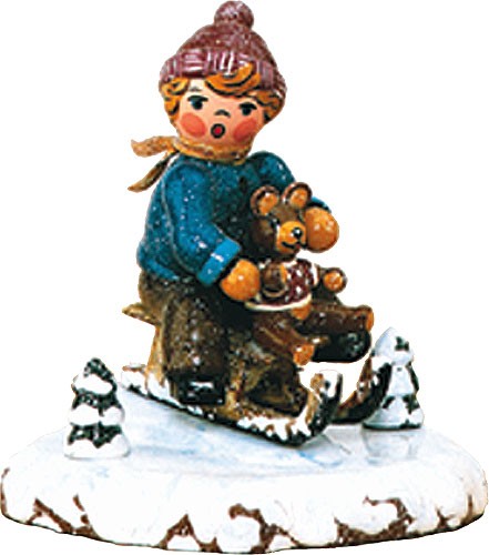 Hubrig Volkskunst Winterkinder - Schlittenfahrer Hubrig Volkskunst Winterkinder - Schlittenfahrer