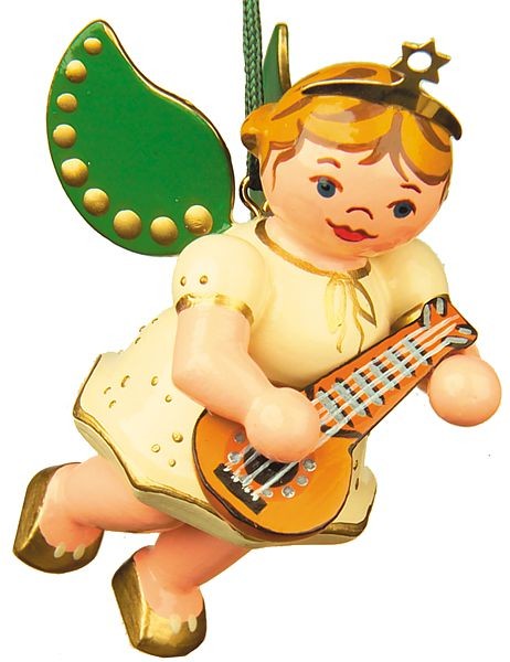 Hubrig Volkskunst Baumbehang Engel mit Mandoline Hubrig Volkskunst Baumbehang Engel mit Mandoline