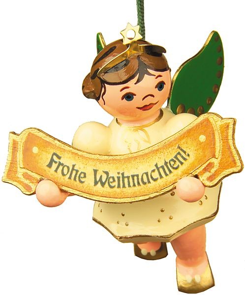 Hubrig Volkskunst Baumbehang Engel Frohe Weihnacht Hubrig Volkskunst Baumbehang Engel Frohe Weihnacht