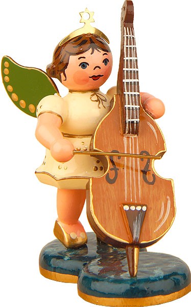 Hubrig Volkskunst Engel mit Kontrabass Hubrig Volkskunst Engel mit Kontrabass