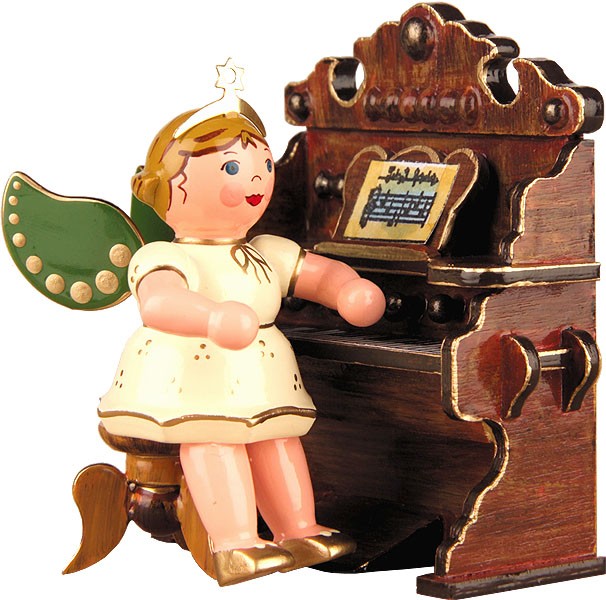 Hubrig Volkskunst Engel mit Harmonium Hubrig Volkskunst Engel mit Harmonium