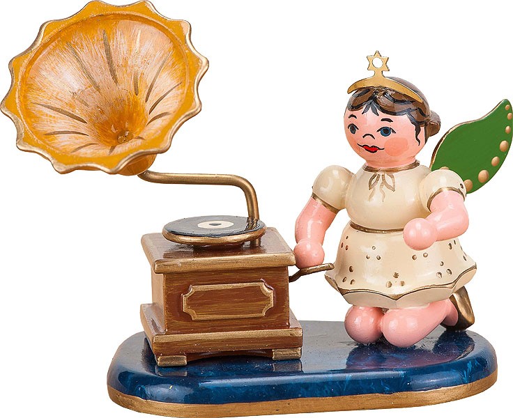 Hubrig Volkskunst Engel mit Grammophon Hubrig Volkskunst Engel mit Grammophon