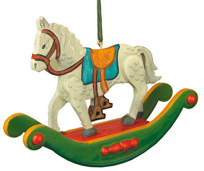 Hubrig Volkskunst Baumbehang, Schaukelpferd Hubrig Volkskunst Baumbehang, Schaukelpferd