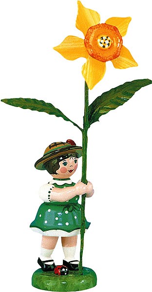 Hubrig Volkskunst Blumenkind - Mädchen mit Narzisse Hubrig Volkskunst Blumenkind - Mädchen mit Narzisse