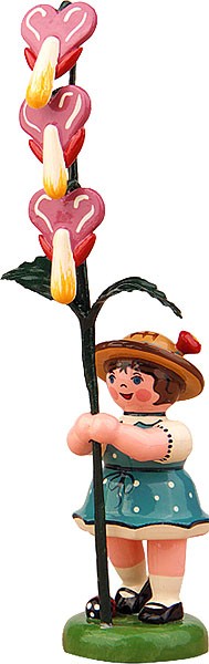 Hubrig Volkskunst Blumenkind - Mädchen mit Tränenden Herz Hubrig Volkskunst Blumenkind - Mädchen mit Tränenden Herz