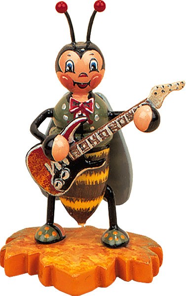 Hubrig Volkskunst Käfer - Hummelmännchen mit E-Gitarre Hubrig Volkskunst Käfer - Hummelmännchen mit E-Gitarre