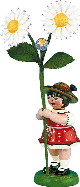 Hubrig Volkskunst Blumenkind - Mädchen mit Gänseblume Hubrig Volkskunst Blumenkind - Mädchen mit Gänseblume