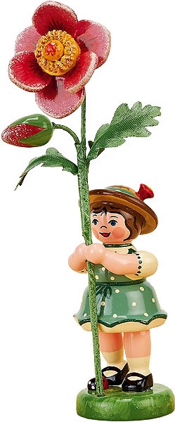 Hubrig Volkskunst Blumenkind - Mädchen mit Heckenrose Hubrig Volkskunst Blumenkind - Mädchen mit Heckenrose