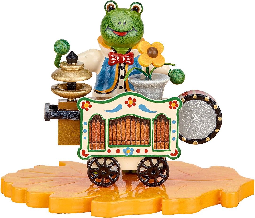 Hubrig Volkskunst Käfer - Frosch - Drehorgelspieler Hubrig Volkskunst Käfer - Frosch - Drehorgelspieler