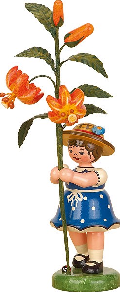 Hubrig Volkskunst Blumenkind - Mädchen mit Lilie Hubrig Volkskunst Blumenkind - Mädchen mit Lilie