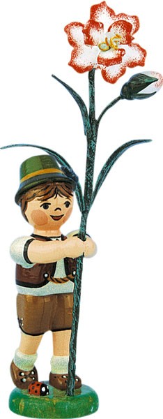 Hubrig Volkskunst Blumenkind - Junge mit Nelke Hubrig Volkskunst Blumenkind - Junge mit Nelke
