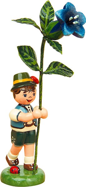 Hubrig Volkskunst Blumenkind - Junge mit Enzian Hubrig Volkskunst Blumenkind - Junge mit Enzian