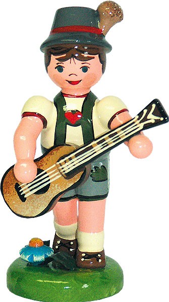 Hubrig Volkskunst Musikkinder Junge mit Gitarre Hubrig Volkskunst Musikkinder Junge mit Gitarre
