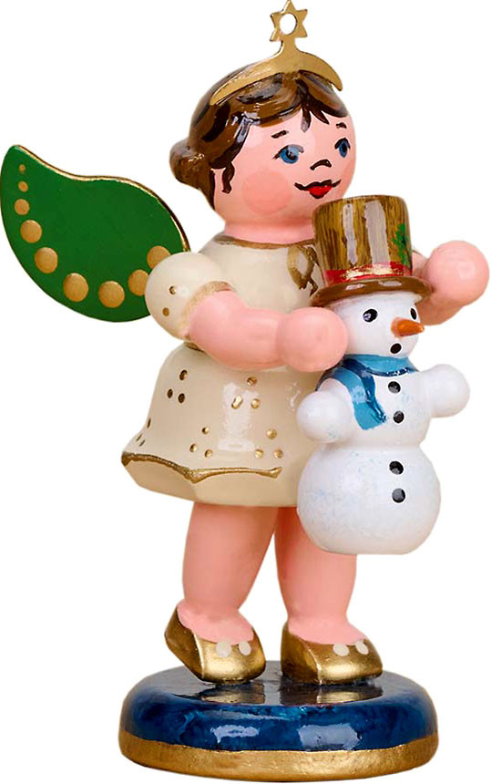 Hubrig Volkskunst Engel mit Schneemann Hubrig Volkskunst Engel mit Schneemann