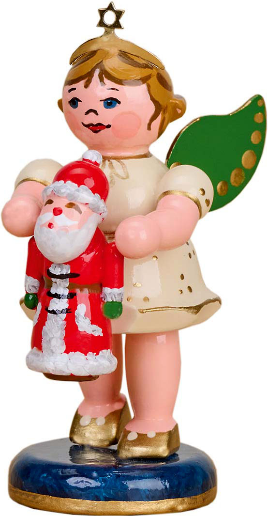 Hubrig Volkskunst Engel mit Weihnachtsmann Hubrig Volkskunst Engel mit Weihnachtsmann