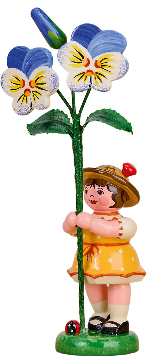 Hubrig Volkskunst Blumenkind - Mädchen mit Hornveilchen Hubrig Volkskunst Blumenkind - Mädchen mit Hornveilchen