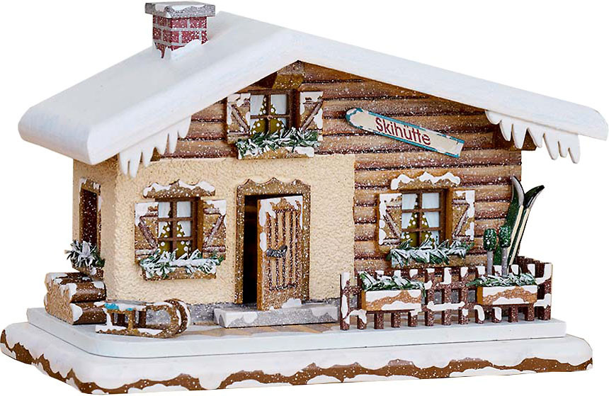 Hubrig Volkskunst Winterkinder - Winterhaus Skihütte Hubrig Volkskunst Winterkinder - Winterhaus Skihütte