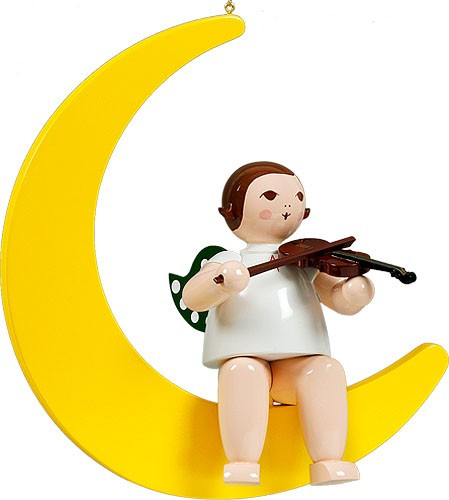 Ellmann großer Engel auf Mond mit Geige - hängend, ohne Krone Ellmann großer Engel auf Mond mit Geige - hängend, ohne Krone