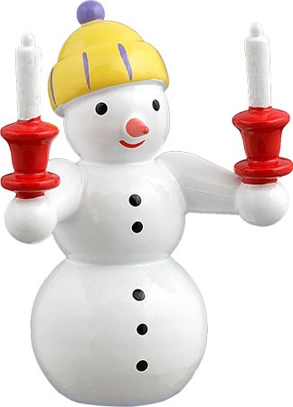 Ellmann Schneemann - mit 2 Kerzen Ellmann Schneemann - mit 2 Kerzen