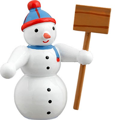 Ellmann Schneemann - mit Schneeschippe Ellmann Schneemann - mit Schneeschippe