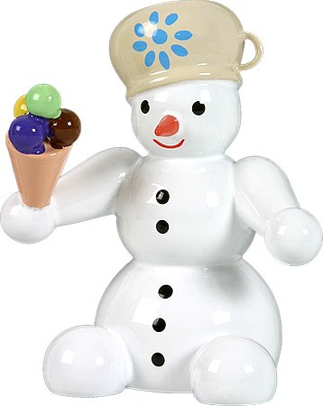 Ellmann Schneemann, sitzend - mit Eis Ellmann Schneemann, sitzend - mit Eis