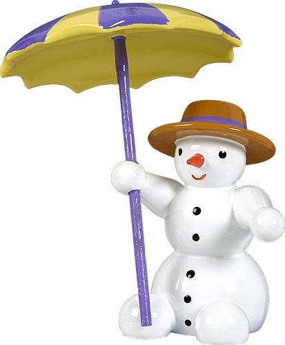 Ellmann Schneemann, sitzend - mit Schirm Ellmann Schneemann, sitzend - mit Schirm