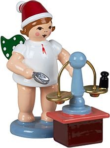 Ellmann Weihnachtsengel mit Waage, mit Mütze Ellmann Weihnachtsengel mit Waage, mit Mütze