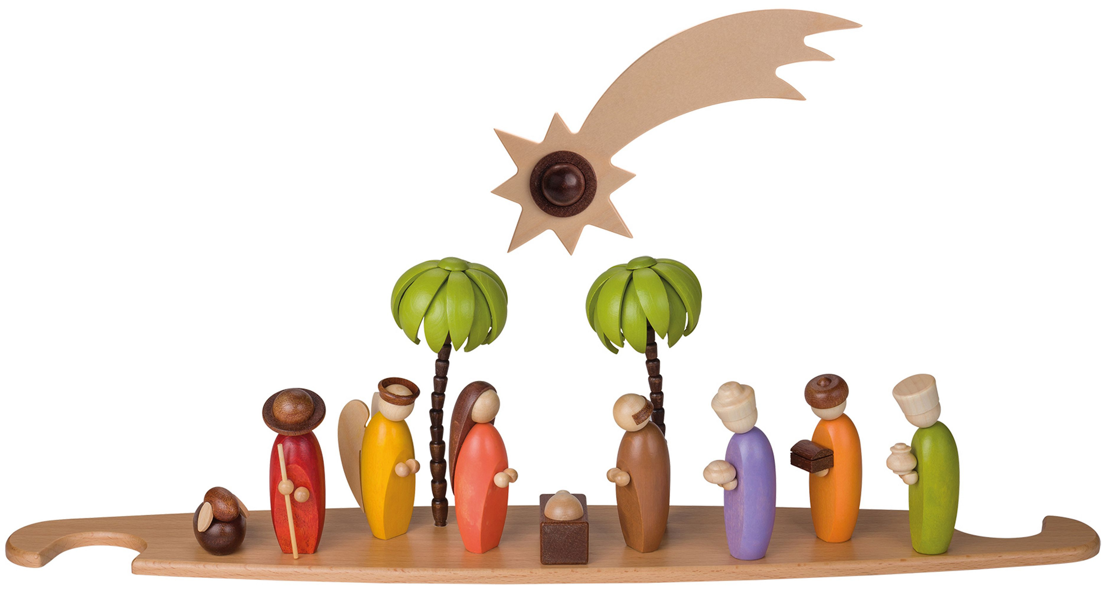 Motivplattform für Moderne Lichterspitze - Heilige Familie, farbig Motivplattform für Moderne Lichterspitze - Heilige Familie, farbig