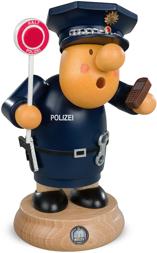 Kleinkunst Müller Räuchermann Müllerchen Polizist Kleinkunst Müller Räuchermann Müllerchen Polizist