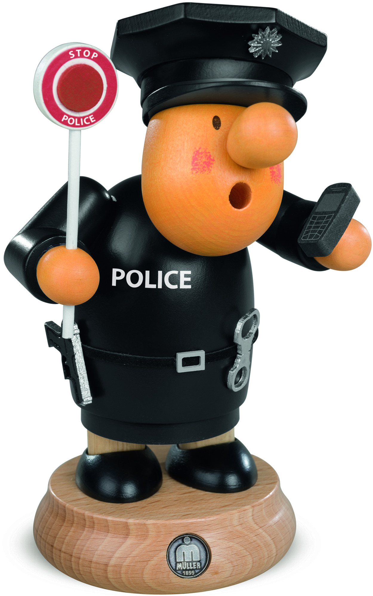 Kleinkunst Müller Räuchermann Müllerchen® Policeman Kleinkunst Müller Räuchermann Müllerchen® Policeman