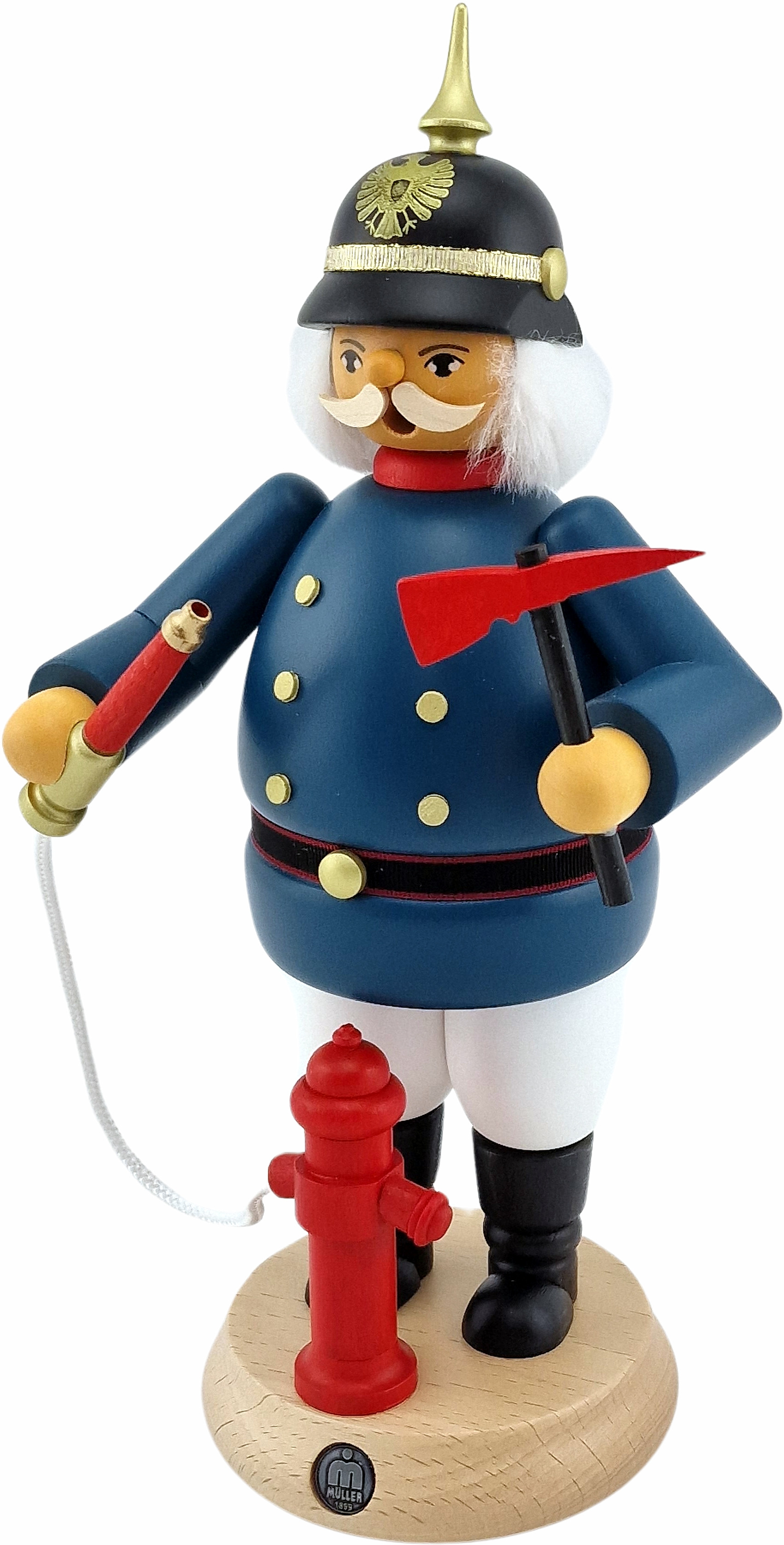 Kleinkunst Müller Räuchermännchen historischer Feuerwehrmann Kleinkunst Müller Räuchermännchen historischer Feuerwehrmann