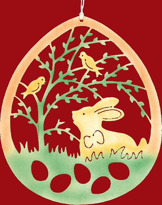 Taulin Fensterbild Ostern Hase unter Weidenzweig - farbig Taulin Fensterbild Ostern Hase unter Weidenzweig - farbig
