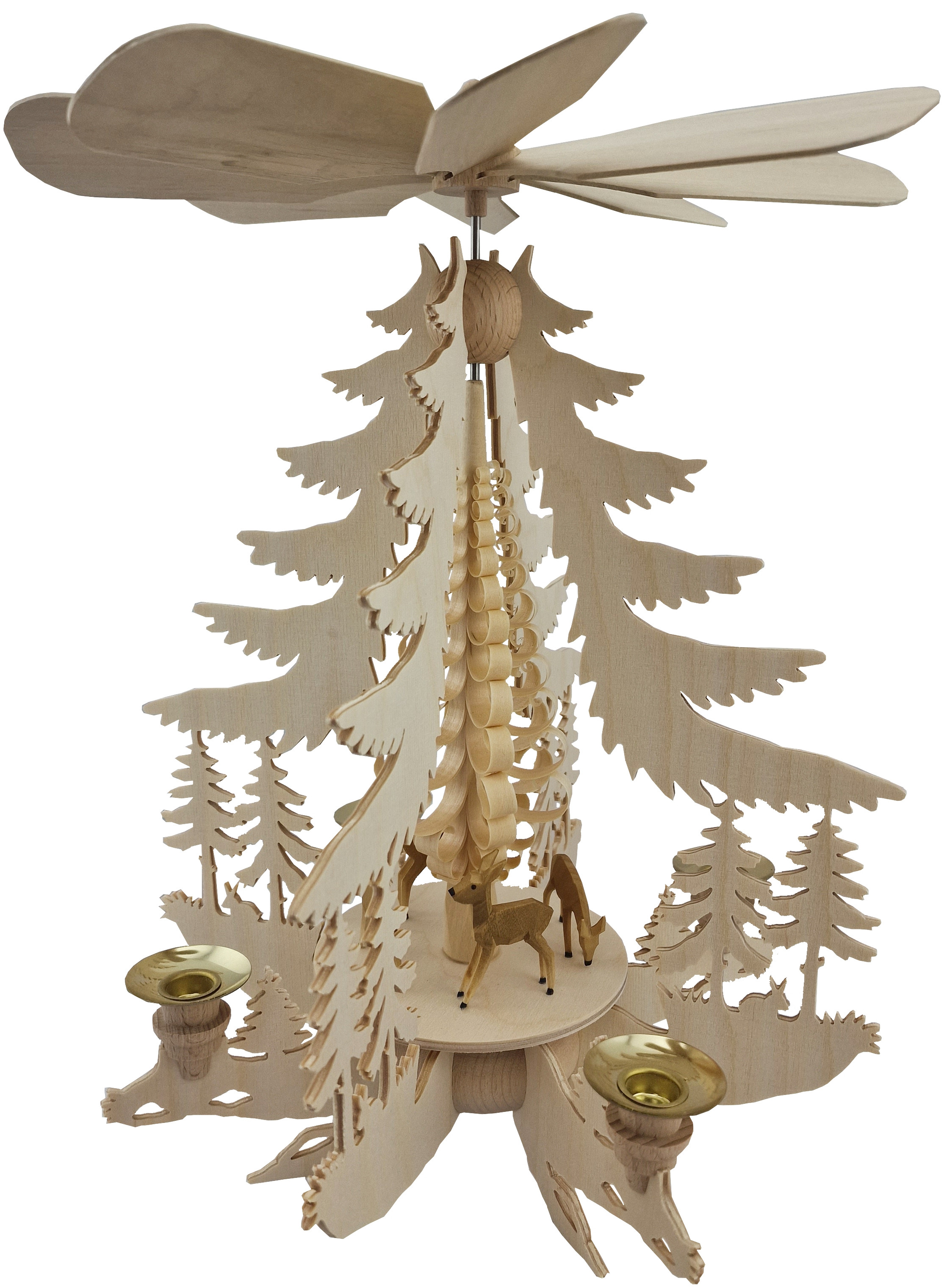 Taulin Kleine Pyramide, geschnitzte Rehe Taulin Kleine Pyramide, geschnitzte Rehe