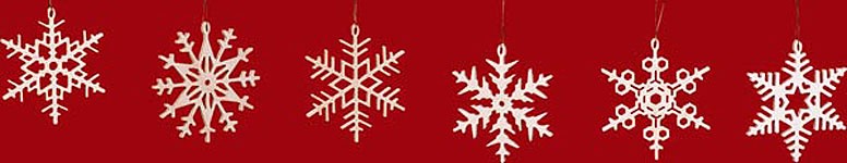 Taulin Baumbehang Schneekristalle 6er-Set Taulin Baumbehang Schneekristalle 6er-Set