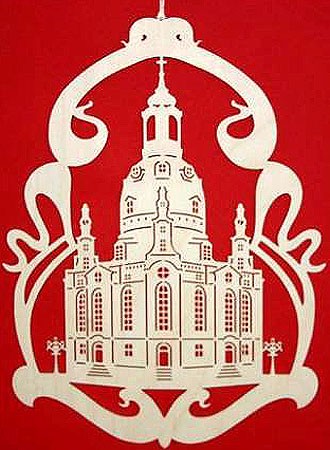 Taulin Fensterbild Frauenkirche - Barock geschwungen Taulin Fensterbild Frauenkirche - Barock geschwungen