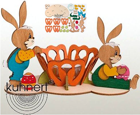 Drechslerei Kuhnert Bastelset Teelichthalter Osterhasen Paar Drechslerei Kuhnert Bastelset Teelichthalter Osterhasen Paar