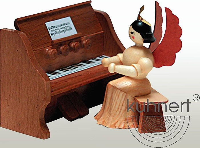 Drechslerei Kuhnert Konzertengel am Harmonium, natur Drechslerei Kuhnert Konzertengel am Harmonium, natur
