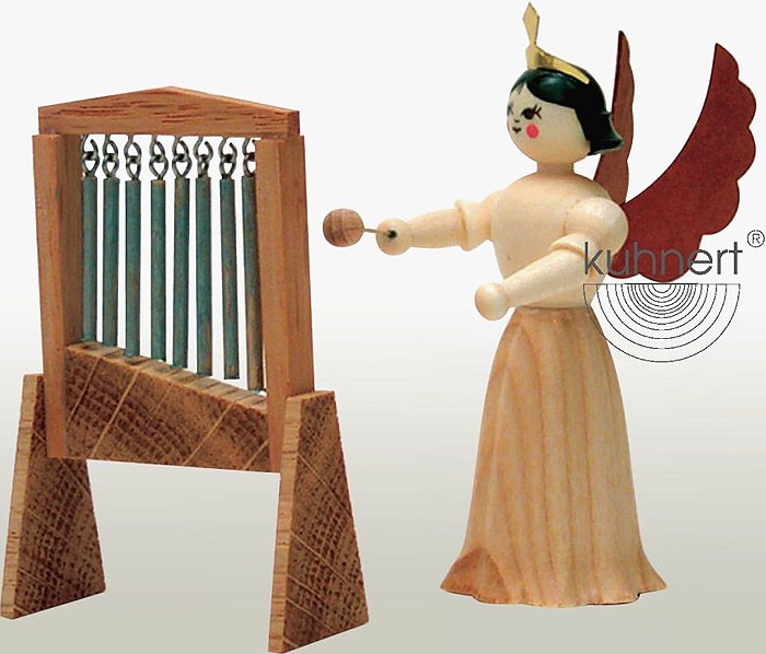 Drechslerei Kuhnert Konzertengel mit Glockenspiel, natur Drechslerei Kuhnert Konzertengel mit Glockenspiel, natur