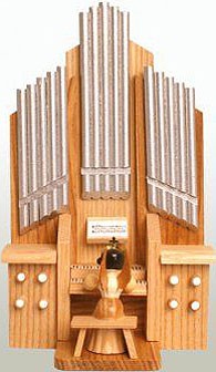 Drechslerei Kuhnert Konzertengel an Orgel, natur, klein Drechslerei Kuhnert Konzertengel an Orgel, natur, klein