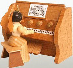 Drechslerei Kuhnert Konzertengel an Harmonium, natur, klein Drechslerei Kuhnert Konzertengel an Harmonium, natur, klein