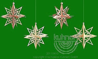 Drechslerei Kuhnert Baumschmuck Schneekristall 3D, 4er-Set