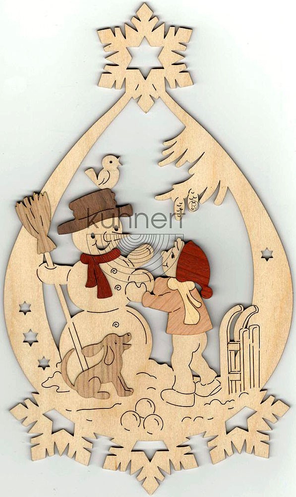 Drechslerei Kuhnert Fensterbild Winterkinder mit Schneemann Drechslerei Kuhnert Fensterbild Winterkinder mit Schneemann