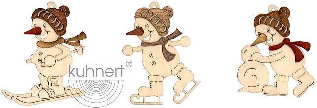 Drechslerei Kuhnert Baumschmuck Schneemann Sportler II Drechslerei Kuhnert Baumschmuck Schneemann Sportler II