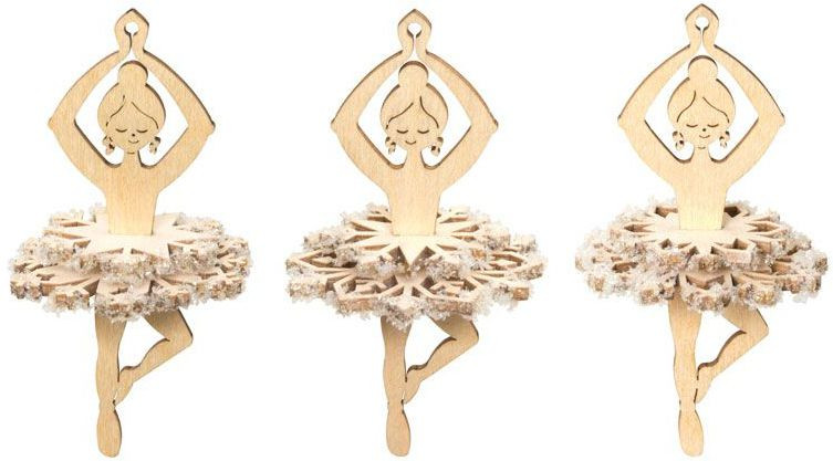 Drechslerei Kuhnert Baumschmuck Schneeflöckchen, 6-er Set Drechslerei Kuhnert Baumschmuck Schneeflöckchen, 6-er Set