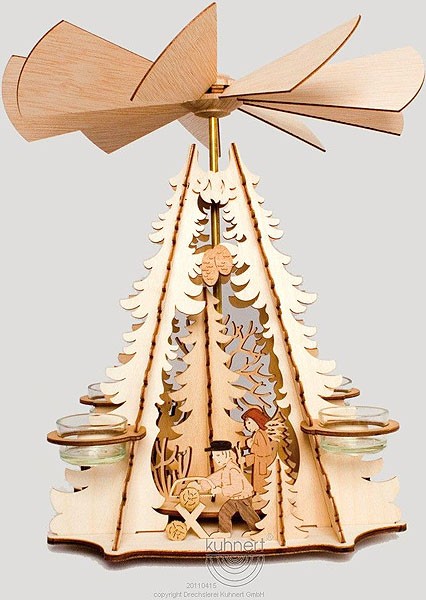 Drechslerei Kuhnert Teelichtpyramide Waldmotiv Drechslerei Kuhnert Teelichtpyramide Waldmotiv