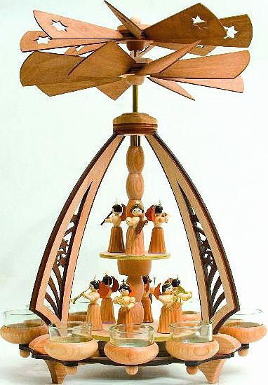 Drechslerei Kuhnert Doppelpyramide Bogen mit Engeln Drechslerei Kuhnert Doppelpyramide Bogen mit Engeln