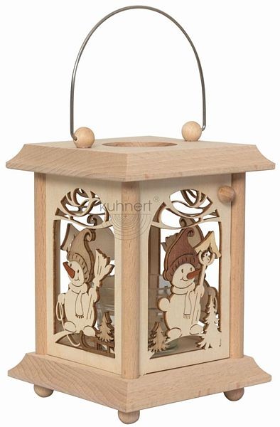 Drechslerei Kuhnert Tischlaterne - Schneemann Drechslerei Kuhnert Tischlaterne - Schneemann